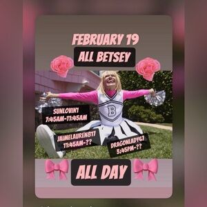 ALL BETSEY ALL DAY MARATHON
‼️BJ ALERT ‼️
